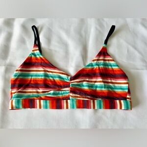 MeUndies Multicolor Striped Bralette Sleepwear Sz M